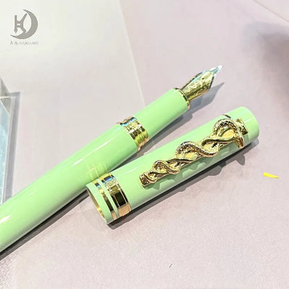 JD 957 Anniversary Tradeshow Giveaways Gift Snake Clip Colorful Fountain/Rollerball Pen,Luxury Souvenir Writing Pen