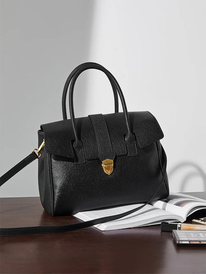 Burminsa Cowhide Genuine Leather Tote Handbags For Women 2025 Luxury Designer Satchel Commuter Ladies Shoulder Crossbody Bags