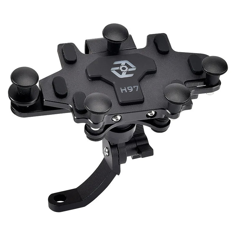 Shock-Absorbing Phone Holder for Motorcycle Bicycle 2024 Upgraded Alloy Rotary Adjustment Mobile Phone Navigation Bracket