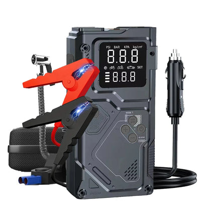 YINGBOOST Car Jump Starter with Air Pump Peak 5000A Booster &150PSI Tire Inflator with DC Power Cord Power Bank 400LM LED Light