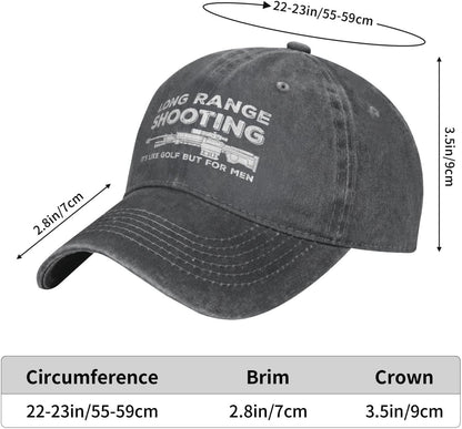 Funny Hat Long Ranges Shooting It's Like Golf But for Men Hat Men Dad Hats Cool Caps
