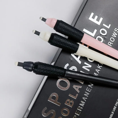 10/50Pcs Disposable Microblading Pen 18U Permanent Makeup Eyebrow Manual Tattoo Pen
