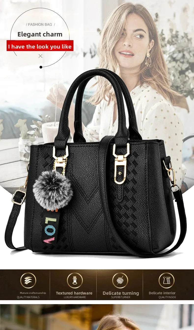 Fashionable Embroidered Large Capacity Women's Handbag Hot Sale Of The Season New Korean Style Handbag Shoulder Bag Tassel Penda