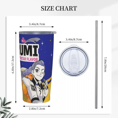 Kpop Demon Hunters Ramen Mira 20oz Tumbler Stainless Steel Double Wall Vacuum Insulated Tumblers Mug With Straw