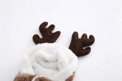 Christmas Elk Costume Winter Warm Dog Clothes For Small Medium Dogs Cat Suit Pet Jumpsuit Coat Chihuahua French Bulldog Outfit