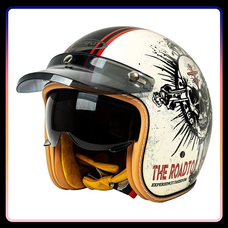 Jet Helmet Men Women Open Face Motorcycle Helmets DOT Approved Capacete De Moto ABS Material Moto Equipments ECE Certified