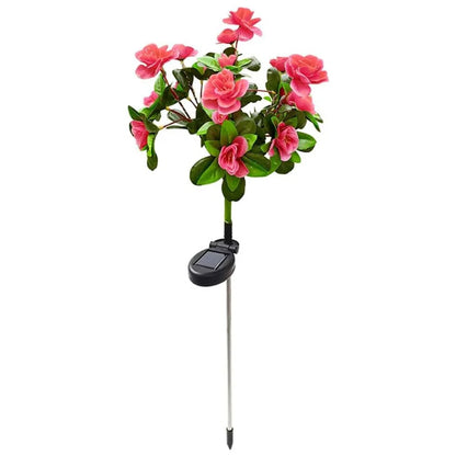 Waterproof LED Azalea Flower Solar Lights Outdoor Landscape Light for Lawn Patio Garden Path Decorative Lighting Best Gift