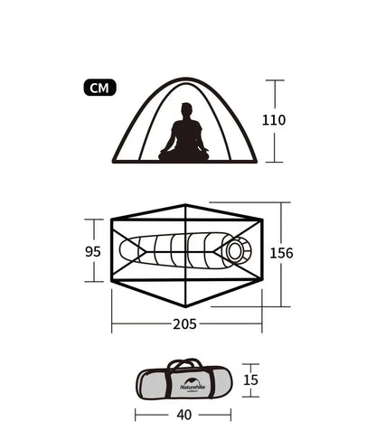 Naturehike Cycling Tent 1 Person Portable Ultralight Backpacking Trekking Tent Waterproof Double Layer Camping Tent
