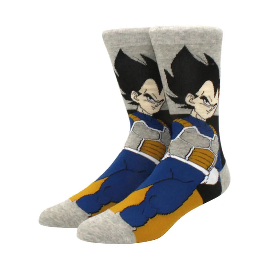 5Pairs BANDAI dragon ball Unisex Cartoon Anime Socks Hip Hop Street Style Novelty Funny Casual Crew Socks for Men Women