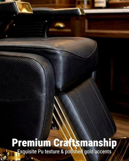 Salon Chair for Hair Stylist, 440 Lbs Heavy Duty Reclining Barber Chair with High-Density Foam Cushioning, Customized