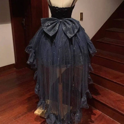Summer New French Fashionable, Waist Wrapped, Slim and Slim Slim Sparkling Tailed Dress Short Skirt for Women