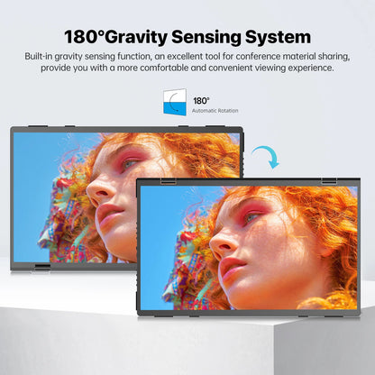 UPERFECT 15.6' Stacked Foldable Dual Monitor FHD 100% SRGB Laptop Screen Extender Portable Monitor for Windows Mac OS with Stand