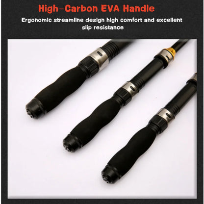 1.0-2.3M Ultra Short Small Sea Fishing Rod with Fishing Wheel Telescopic Ultra Short Cross Sectional Fiberglass Rod Set