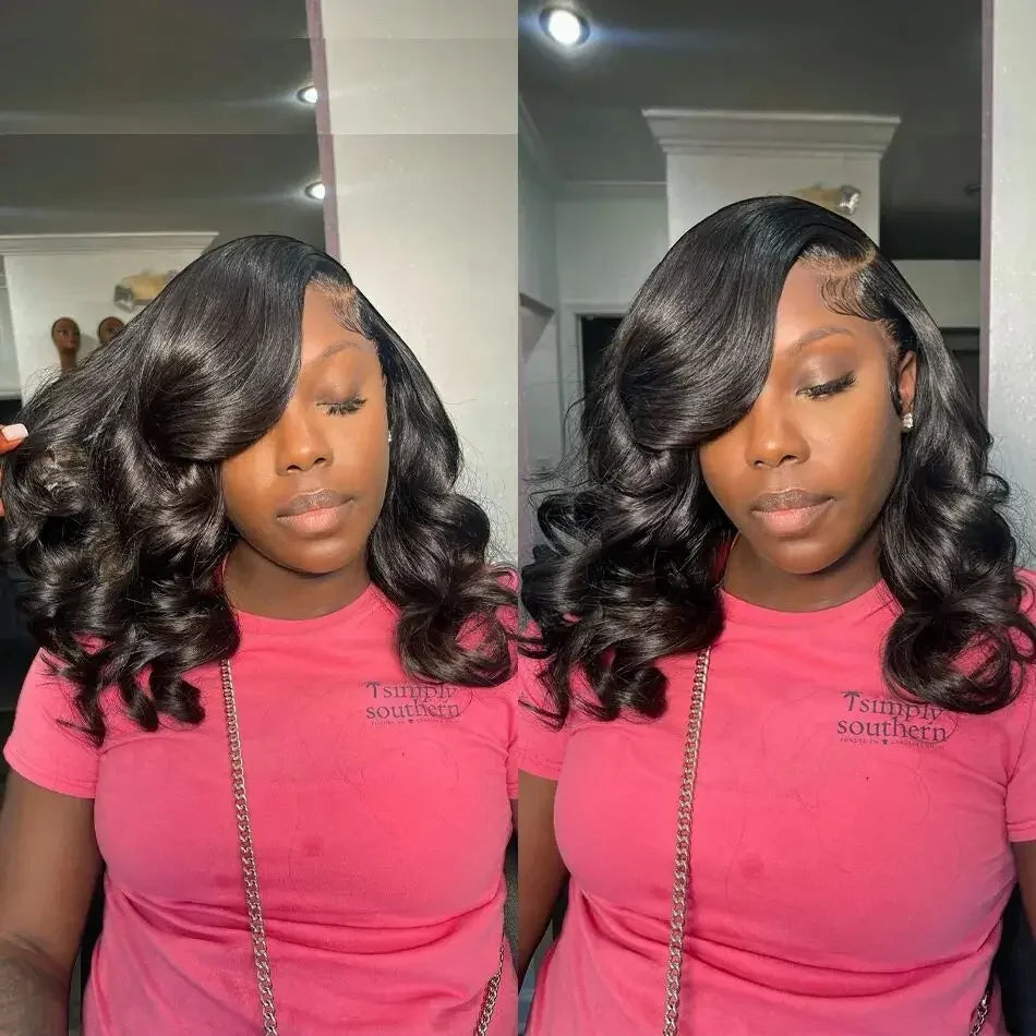 Chinese Hair Bob Wig Virgin Hair 5x1 Hd Lace Frontal Wig 100% Human Hair Pre Plucked Natural Color Body Wave 13x4 Lace Front Wig