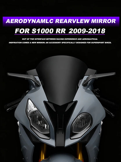 For BMW S1000 RR Adjustable Mirrors Sports Winglets Mirrors Kits 2009-2018 S 1000 RR S1000RR Mirrors Motorcycle Stealth Mirrors