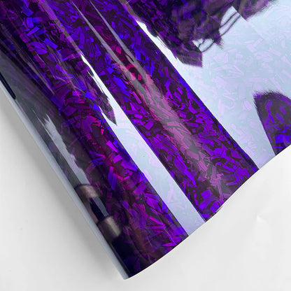 PET Carbon Fiber Sticker Vinyl Paper for Car Vinyl Wrap Glossy Auto Wrapping Cars Film Covering Laser Purple Motorcycles Vinyls
