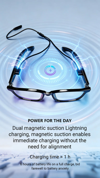AI Translation Smart Wireless Glasses feature open-back earbuds, a premium feel, and support real-time translation of ov