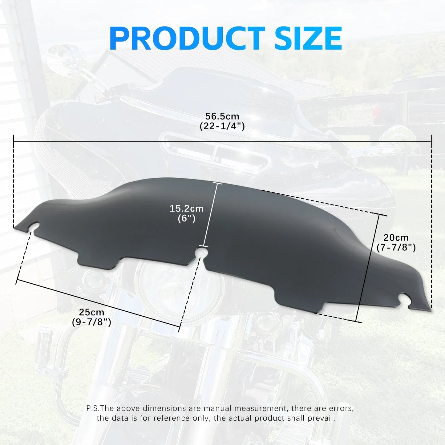 4'' 6"8'' Windshield Fairing Windscreen Cover For Harley Electra Street Glide Touring1996-2013 Black/Smoke