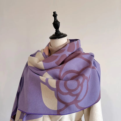 Cashmere Scarf for Women Thick Warm Winter Blanket Brand Female Luxury Quality Shawl Wrap Bufanda 2024 Poncho Echarpe Pashmina