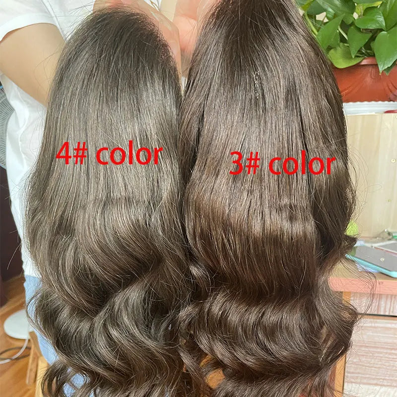 12'' Long Toupee for Men 10x8'' European Virgin Human Hair Replacement Systems Men's Hairpiece Mono Lace Top Loose Wave Men Wigs