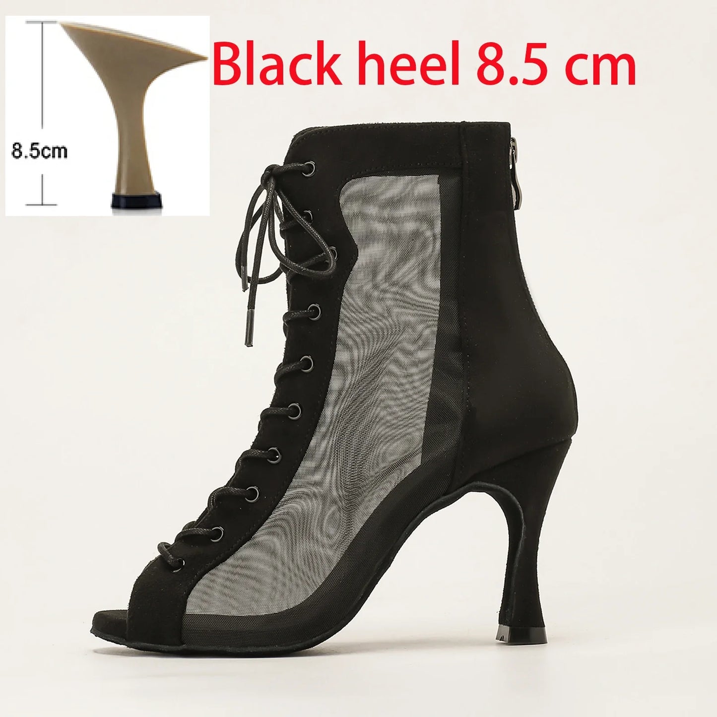 Profession Latin Dance Shoes Woman Suede Mesh Ventilation Ballroom Salsa Boots for Girls Soft Bottom Practice Jazz Latin Boots