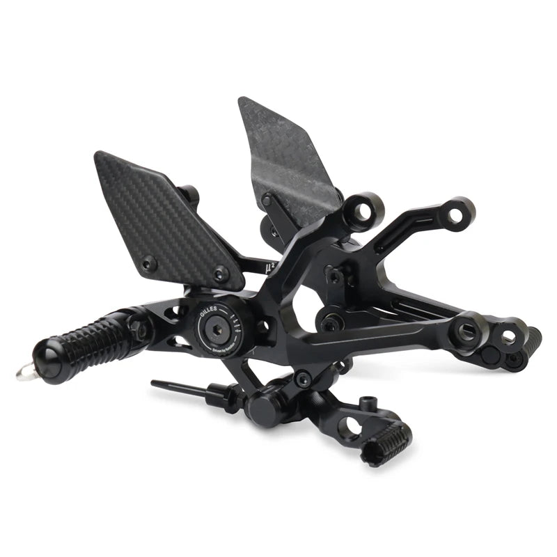 Motorcycle Carbon Fiber Adjustable Footrests Rear Set Footpeg Rearset Foot Peg Pedal For PANIGALE V4 Panigale V4S 2025