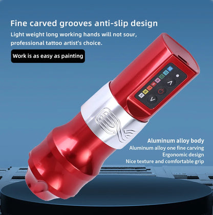 Wireless Cartridge Tattoo Machine Pen Rotary Wireless Battery Pen Portable Power Pack 1500mAh LED Digital Display Tattoo Gun