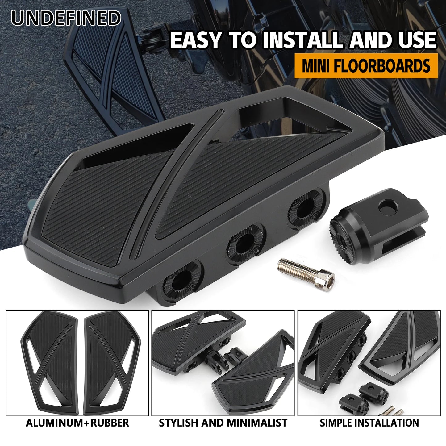 Motorcycle Floorboards Phantom Front Foot Pegs Fit for Harley 2018-2023 Softail Fat Boy Sport Glide FLSB Street Bob FXBB Fat Bob