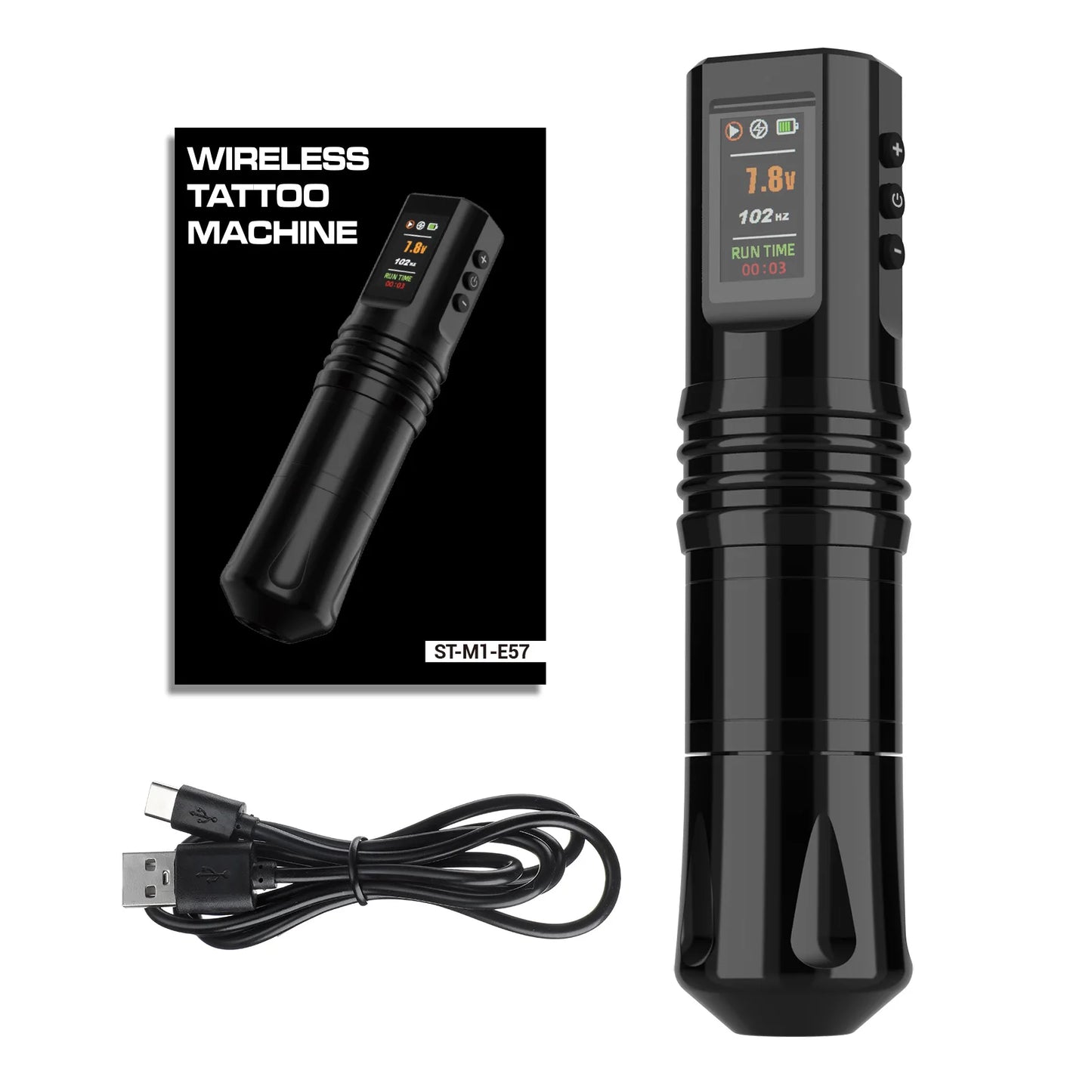 Wireless Tattoo Pen Kit LED Digital Display Wireless Machine Pen 1800mAh with Needles Permanent Makeup Body Kit Tattoo Supplies