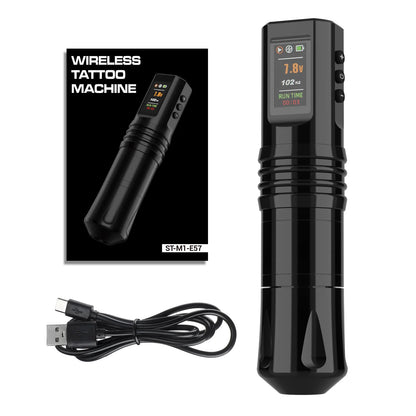 Wireless Tattoo Pen Kit LED Digital Display Wireless Machine Pen 1800mAh with Needles Permanent Makeup Body Kit Tattoo Supplies