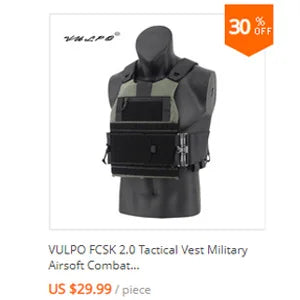 VULPO Tactical Vest EVA Side Plates Pad Dummy Plate 6x6“ Airsoft Strike Face Body Armor Protect Side Plate Hunting Vest Plate Ca