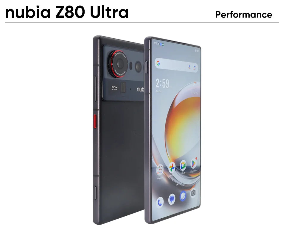 nubia Z80 Ultra 5g Smartphone Global Version Snapdragon 8 Elite Gen 5 6.85'' 144Hz Oled Display 7200Mah 90W Fast Charging 64Mp