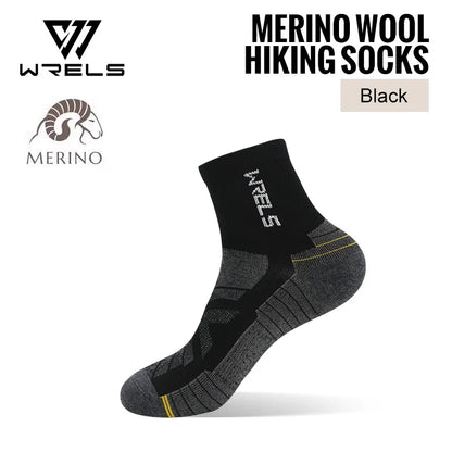 WRELS 1/3Pairs Merino Wool Socks Warm Thick Cushion Wool Socks Running Moisture Wicking Sports Socks Merino Wool Hiking Socks