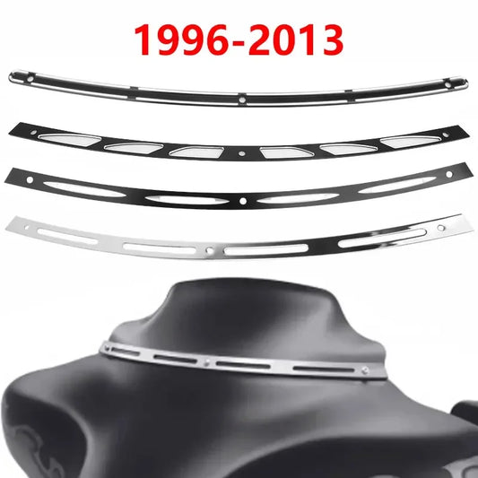 Motorcycle Windshield Windscreen Trim For Harley Touring Electra Glide Limited Street Glide FLHX FLHTC CVO 1996-2013