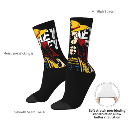 Fashion Men's Socks Harajuku Tony Tony Choppers Sock Luffys Zoros Trafalgar Law Anime Women's Socks Spring Summer Autumn Winter