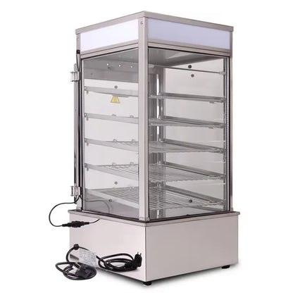 Counter Curve Glass Pizza Chicken Pie Commercial Food Warmer Electric Display Showcase Bakery Snack Food Chicken
