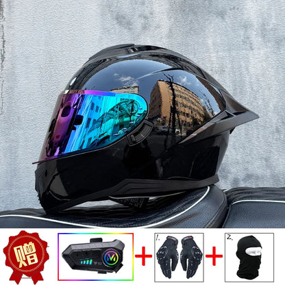 LVS motorcycle helmet men's and women's full face helmet double lens racing helmet DOT certification casco moto