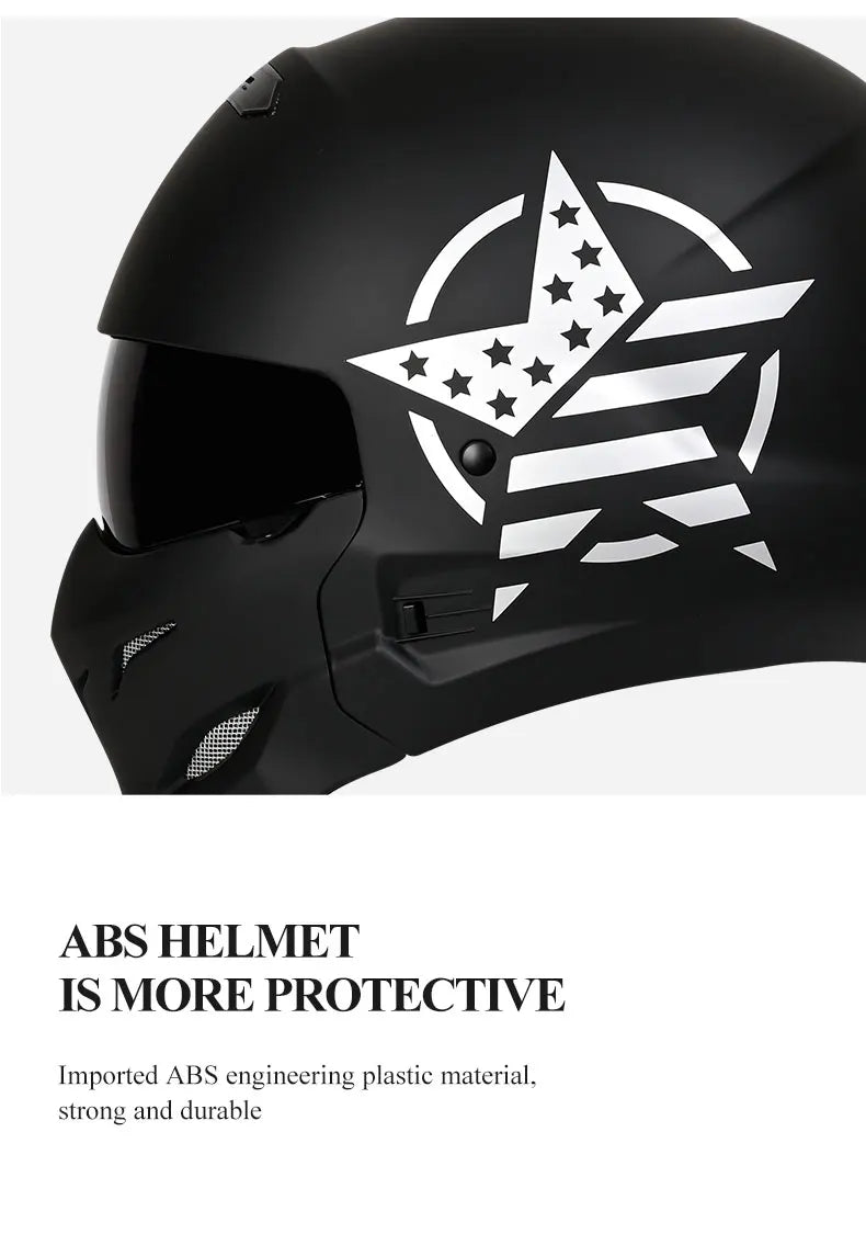 DOT Certified Scorpion Helmet Combination Helmet Motorcycle Retro Helmet Unisex Motorcycle Multi-Purpose Half Helmet Four Season