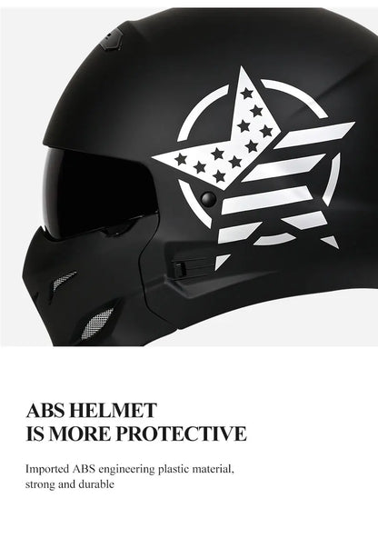 DOT Certified Scorpion Helmet Combination Helmet Motorcycle Retro Helmet Unisex Motorcycle Multi-Purpose Half Helmet Four Season