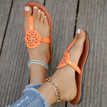 Summer The New Ladies Flip-Flops for Leisure Holiday Beach Toe-Clip Plus Size Flat Slippers for Women Designer Shoes Slippers