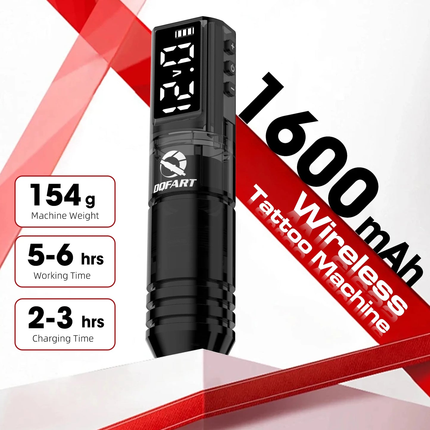 DQFART Tattoo kit Wireless Tattoo Machine 1600mAh Tattoo Needle Tattoo Ink Accessories For Tattoo Artist Beginne Tattoo Supplies