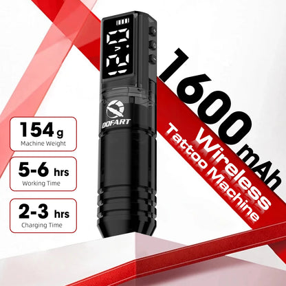 DQFART Tattoo kit Wireless Tattoo Machine 1600mAh Tattoo Needle Tattoo Ink Accessories For Tattoo Artist Beginne Tattoo Supplies
