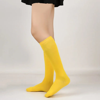 Middle Tube Sock Women Striped Knee High Ladies Japanese Harajuku College Style Cotton Summer Calf Sock Black White Female Gift