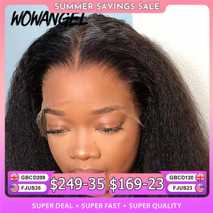 SKINLIKE Real HD Lace Front Wigs Kinky Straight 250% 13x4 Full Frontal Wigs Human Hair Wigs Peruvian Yaki Straight Melt Skins