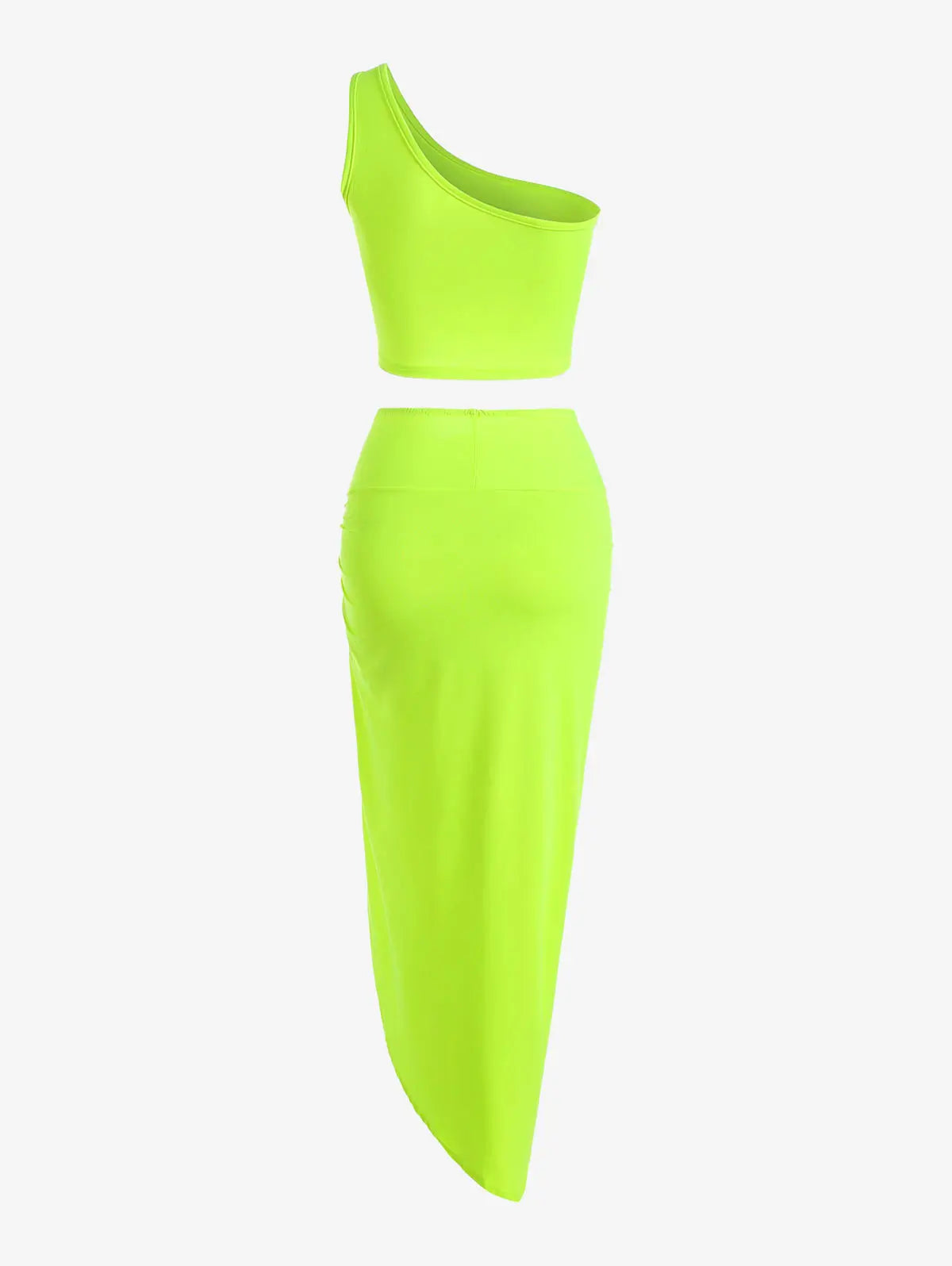Spring and Autumn New Popular Women's Y2K Knit Off-Shoulder High Stretch Vest Top and Sexy Slit Half Skirt Set