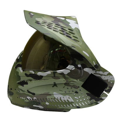 GREAT II Lotus Camo Tactical PAINTBALL MASK with Visor Airsoft Mask with DYE I4 Thermal Lens