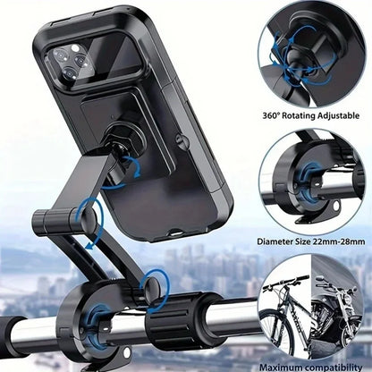 Universal 360° Swivel Adjustable Motorcycle Cellphone Holder Bicycle GPS Waterproof Motorcycle Bike Mobile Phone Holder Support
