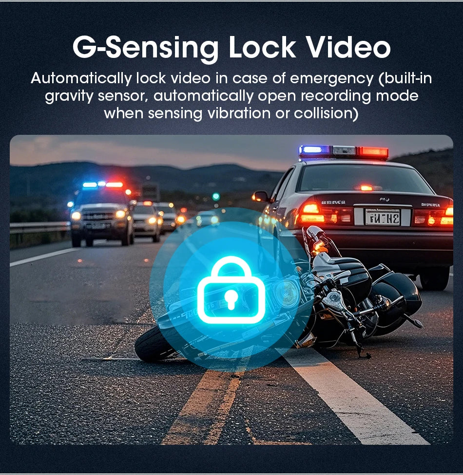 JMCQ Portable 6.25 inch Motorcycle GPS Navigation IPX7 Waterproof Wireless CarPlay Android Auto Drive Recorder Support 4K DVR