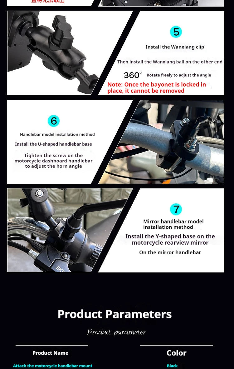 Motorcycle shock-absorbing shock-proof mobile phone holder electric vehicle riding smart phone with shock absorber shock-proof