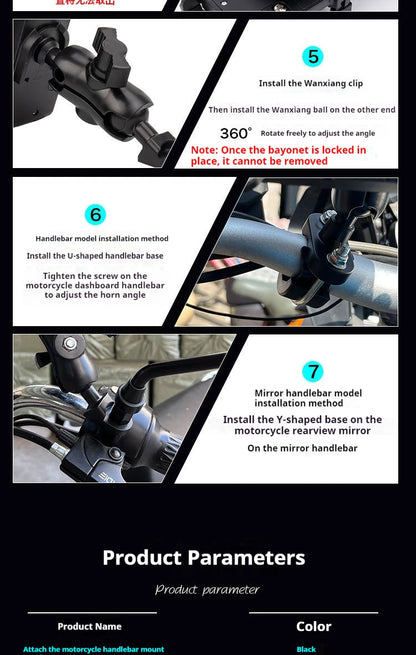 Motorcycle shock-absorbing shock-proof mobile phone holder electric vehicle riding smart phone with shock absorber shock-proof